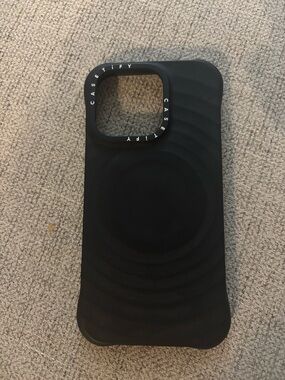 Casetify Black Textured Wave MagSafe Phone Case